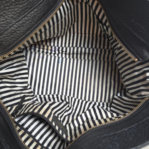 Kate Spade Black Pebbled Leather Southport Avenue Oden Tote Handbag Purse - Picture 9 of 11